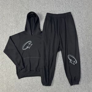 Survêtements pour hommes High Street Sweats à capuche Lettre Impression Logo Ensemble Pull Pantalon Mode Hip Hop Costumes