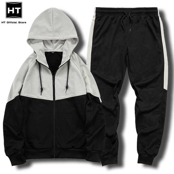 Survêtements pour hommes Survêtement à capuche Hommes Ensemble deux pièces Jogger Automne Sportswear Zipper Vestes et pantalons Sweat-shirt décontracté Vêtements pour hommes Outfis Male G221011