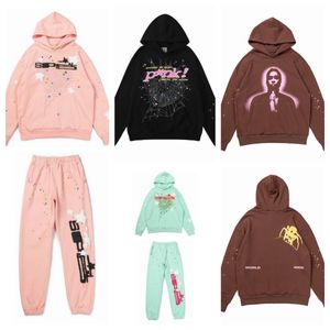 Survêtements pour hommes Sweats à capuche Sweatshirts Nouveau Sky Blue Spder Sweat à capuche Hip Hop Young Thug Spider World Wide Print Pull à capuche Big Kids Youth