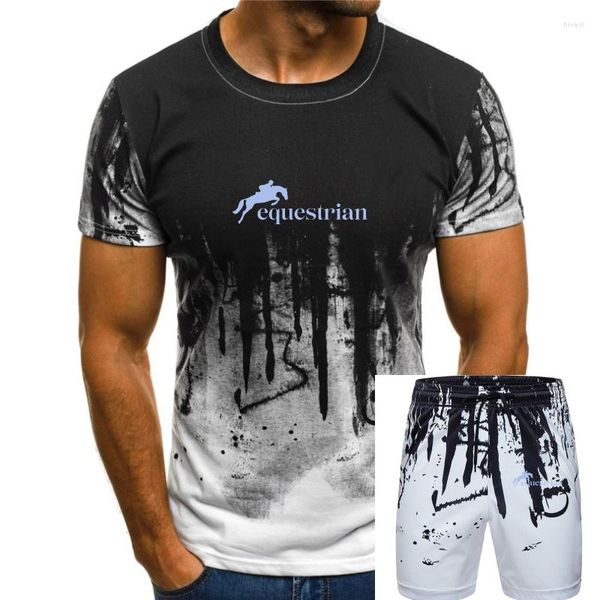 Survêtements pour hommes équitation anglais pull équestre T-shirt T-shirts hommes manches décontractées garçon coton T-Shirts hauts T-shirt