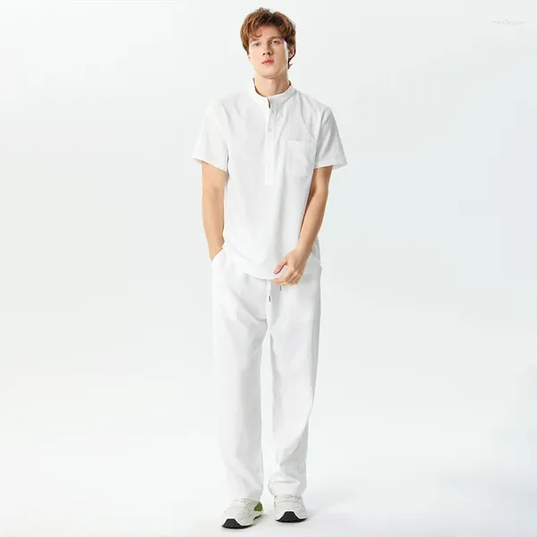 Survêtements pour hommes Incerun 2024 Ensembles de style américain Chemises à manches courtes Pantalons longs à la mode Mâle Solide All-Match Deux pièces S-5XL