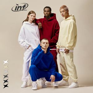 Survêtements pour hommes INFLATION Unisexe Sweats à capuche surdimensionnés et ensemble de jogging Hiver Épais Polaire Doublé Survêtement Poids Lourd Hommes Jogging Suit 230317