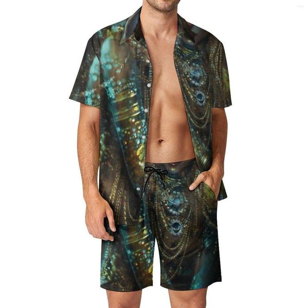 Survêtements pour hommes Jibaro Peinture à l'huile Hommes Ensembles Love Death Robots Tendance Chemise décontractée Ensemble manches courtes Shorts Summer Beach Suit Plus Size