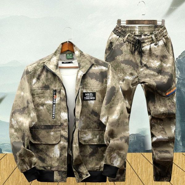 Chándales para hombre, monos de seguro laboral, ruinas en primavera y verano, traje de camuflaje para hombre, ropa de herramientas mecánicas de soldadura