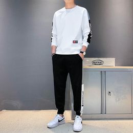 Survêtements pour hommes Lisible Causal Hommes Ensembles Patchwork Hoodies Sweatpant Homme Printemps Automne Sweat Sportswear ManMen's