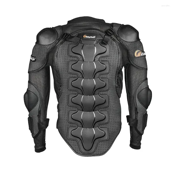 Survêtements pour hommes Veste de moto à manches longues avec autocollants magiques respirant réglable équitation protecteur de course armure HX-P13 de protection