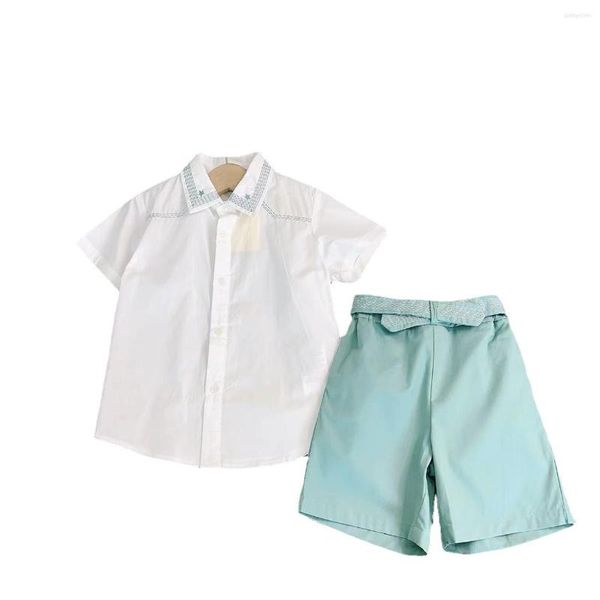 Chándales de los hombres Traje de lujo para niños Niños Diseñador de verano Ropa para niños Conjunto de camisa de manga corta para niños Pantalones cortos de moda Traje de 2 piezas