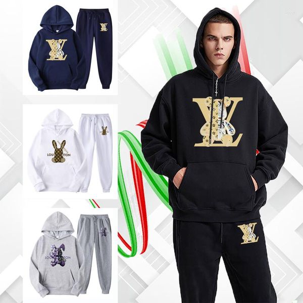 Survêtements pour hommes Design de luxe Sweats à capuche Ensembles Homme Pull à capuche Sweat-shirt Jogger Pantalon de survêtement Costume Tenues Mâle Hip Hop Streetwear Survêtement