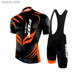 Tute da uomo maillot cyclisme arancione maglia da ciclismo set uomo squadra di ciclismo pro bicyc racing abbigliamento da ciclista mtb bike outfit abbigliamento T231109