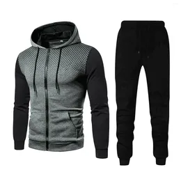 Survêtements pour hommes Homme Taille haute Sweat à capuche Ensembles Sweat-shirt Pantalon de survêtement Baggy Polka Dot Pulls 2 pièces Casual Sportswear Bottoms Conjunto