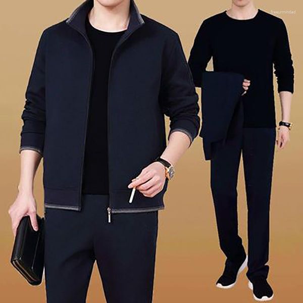 Hommes Survêtements Hommes Hommes Polyester Sweat Sport Automne Hiver Gymnases Printemps Veste Pantalon Survêtement Décontracté Sportswear Fitness