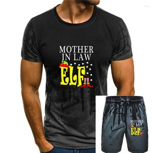 Mannen trainingspakken Mama Mom T-shirt-mannen T-shirt-zwart moeder in wet Elf kerstcadeaus Ugly Xmas vrouwen