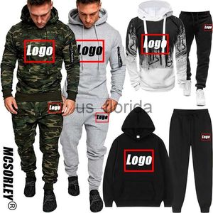 Survêtements pour hommes MCSORELY Marque 2022 Printemps Automne Hommes Ensembles Sport Casual Jogging Sweats à capuche + Pantalons Costumes Hommes Survêtement Sportswear Personnalisé J231111