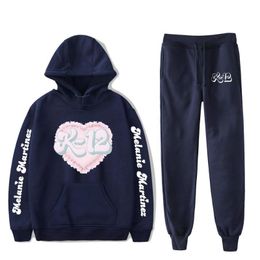 Tracksuits voor heren Melanie Martinez Fashion Sweatshirts Tweedelige set Tracksuit Tracksuit Lange mouw Hoodies Jogger Pant Women/Girls Streetwearpan