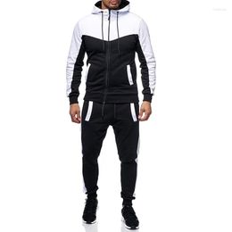 Survêtements pour hommes Vêtements de sport à capuche pour hommes Casual Sports Patchwork Suits Fashion Gym Jogging Hoodie Pants