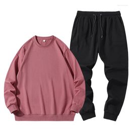 Survêtements pour hommes Sweatshirts pour hommes Pantalons Ensemble Automne Respirant Casual 15 Couleur Sweat à capuche Ensembles de course Mode Harajuku Solide Sport masculin