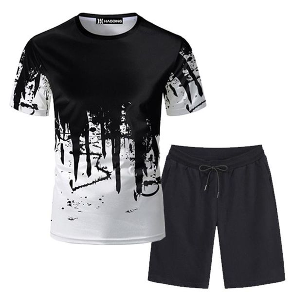 Survêtements pour hommes Ensemble de survêtement pour hommes 2 pièces Brief Sports Wear Jogger Outfit Tee Shirt Pantalons de survêtement Pantalons Costumes Beach Jogging Vêtements F