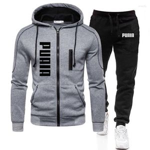 Men's Tracksuits Men Jacket Tracksuit Casual Sports Suit Set Autumn Winter Two Pieces Mens Sportswear Plus Pants