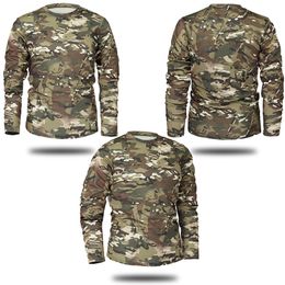 Heren Trainingspakken Heren Lange Mouw Tactische Camouflage T-shirt Lente Herfst Sneldrogend Militaire Leger Shirt Tops Merk Kleding camisa masculina 230322