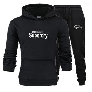 Survêtements pour hommes Hommes 2022 Arrivée Sport Wear Sweat à capucheSweatpants de haute qualité Couleur unie à capuche à manches longues Jogging Suit Marque masculine