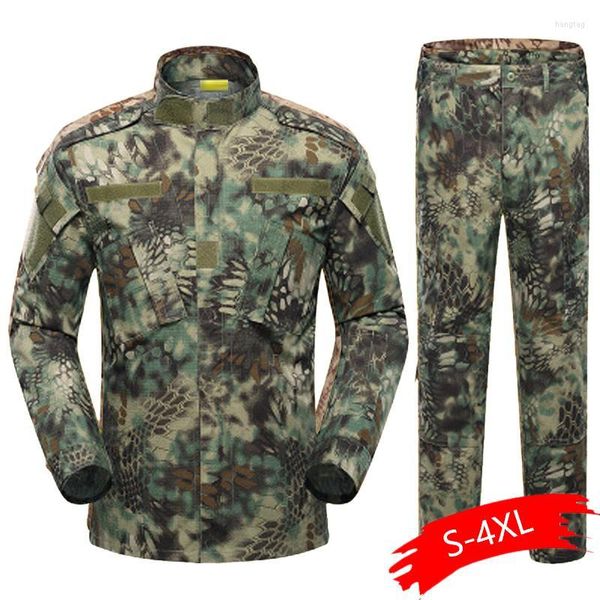 Survêtements pour hommes Hommes 5Color Hommes Armée Militaire Uniforme Tactique Costume ACU Forces Spéciales Combat Chemise Manteau Pantalon Ensemble Camouflage Militar