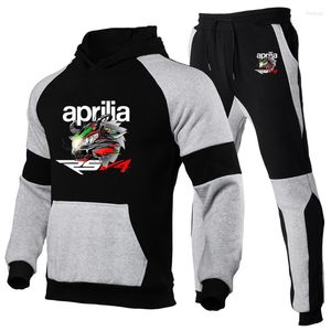 Chándales para hombres Aprilia Racing RSV4 2022 Sudaderas con capucha de alta calidad para hombres Tops Pantalones Sportwear Casual