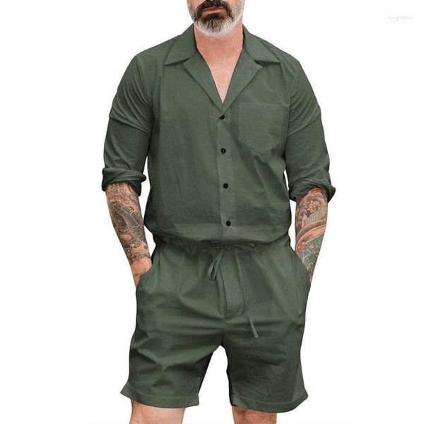 Parcours masculins Hommes pour hommes décontractés à manches courtes à manches courtes élégantes pantalon pantalon mâles cordes minces minces noir blanc vert jaune1