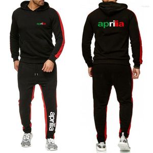 Survêtements pour hommes Moto pour hommes Aprilia Print Set Harajuku Zipper Hooded Jackets Sport Suits College Male Hoodies Casual Sweatpant