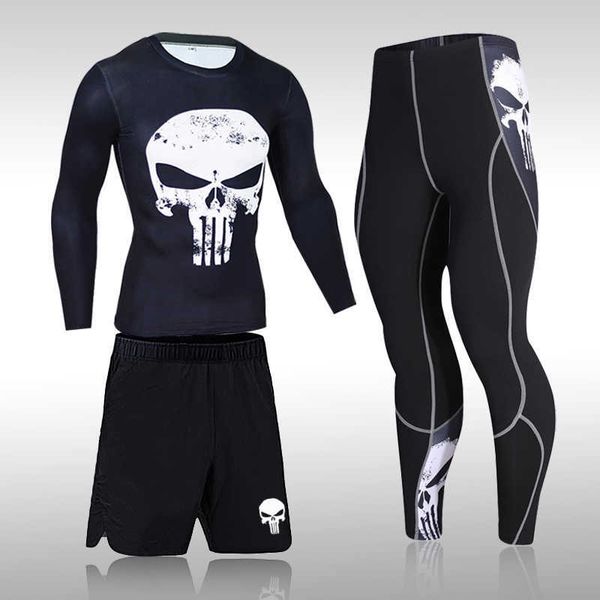 Chándales para hombres Traje deportivo para correr para hombres MMA Rashgard Hombre Ropa deportiva de secado rápido Ropa de compresión Kit de entrenamiento físico Ropa interior térmica J230601