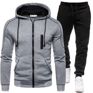 Heren tracksuits heren sets coodiespants casual mode tracksuits fleece sweatshirt jas sportkleding mannelijke straatkleding jas pakken 220914