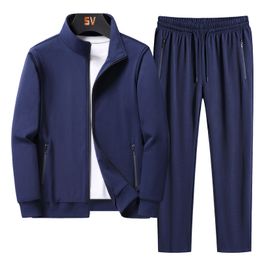 Herren-Trainingsanzüge, Herren-Sportbekleidung, Übergröße M-8XL, Herren-Sportbekleidung, Blazer, zweiteiliger Herren-Mantel mit Reißverschluss, Hose, Herrenanzug 230227