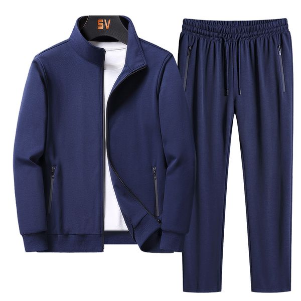 Herren-Trainingsanzüge, Herren-Sportbekleidung, Übergröße M-8XL, Herren-Sportbekleidung, Blazer, zweiteiliger Herren-Mantel mit Reißverschluss, Hose, Herrenanzug 230227