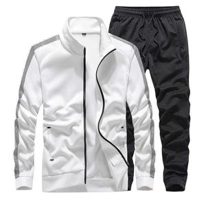 Survêtements pour hommes Ensembles de vêtements de sport pour hommes Survêtement décontracté Homme Automne Costumes Pièce SweatPants Costume de sport Mari Vêtements Plus La Taille XL G221010