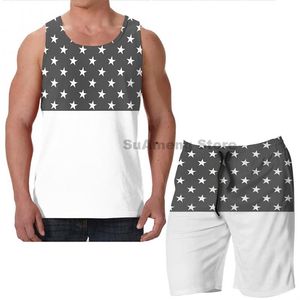 Heren tracksuits heren zomer grappige print mannen tanktops vrouwen josh dun gestrest half patroon strand shorts sets fitness vest