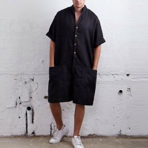Survêtements pour hommes Produit le plus vendu pour hommes en 2022 Mode Casual Solide Col montant Combinaison à simple boutonnage Ensembles de vêtements