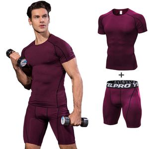 Survêtements pour hommes Survêtement pour hommes Sportswear Man 2 Piece Jogging Suits For Running Jogging Man Sursuit Compression Clothing Mens Sports Suit Gym J230601