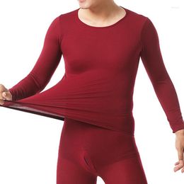 Herenspoorpakken mannen naadloos elastische thermiek binnenkleding constante temperatuur ultradunne ondergoedpak voor winterbroek thermo kleding