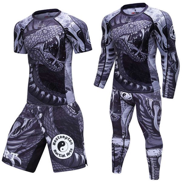 Chándales de los hombres Hombres Ropa deportiva Traje Marca Gimnasio Medias Fútbol Entrenamiento Ropa Entrenamiento Jogging Conjunto deportivo Chándal para correr BJJ MMA Rash Guard J230601