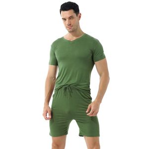 Hommes Survêtements Hommes D'été Loisirs Lâche Ensemble Survêtement Noir Jogging Tenues D'entraînement O Cou À Manches Courtes T-shirts Avec Cordon Shorts Bo