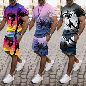 Chándales para hombre, traje de verano para hombre, camisa estampada de manga corta para la playa, traje, abrigo, conjunto de ropa, esmoquin completo para