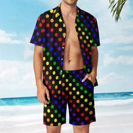 Fatos de treino masculinos Conjuntos de verão de manga curta Fashion Ins Shirts Shorts Mens Casual T-Shirt Beach Two Piece Ternos de alta qualidade Masculino