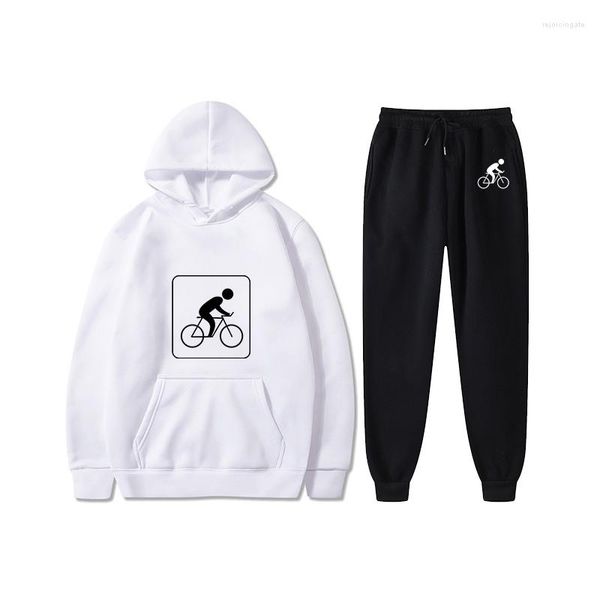 Survêtements pour hommes Hommes Survêtement Hoodies Sweatpant 2 Pièces Femmes Pull Casual Sportswear Outfit Hip Hop Harajuku Streetwear