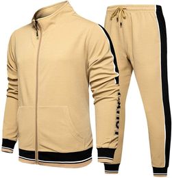 Tracksuits voor heren Men Tracksuitset herfst winter full-zip sweatshirt jogger jogger zweetwedstrijd warme sportpak gym training slijtage mannen kleding 230208