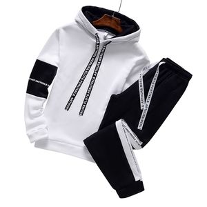 Survêtements pour hommes Ensemble de survêtement pour hommes Automne Hiver Sweats à capuche Sweat-shirts de sport pour hommes Pantalons de survêtement 2 pièces Hip Hop Pull à capuche 220914