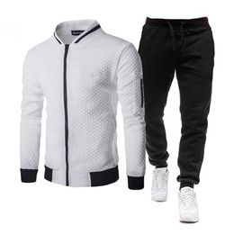 Survêtements pour hommes Hommes Survêtement Set Polyester Sweat-shirt Printemps Sporting Veste en polaire Pantalon Casual Sports Suit Sportswear XL G221011