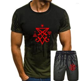 Mannen trainingspakken mannen tshirt occulte sigil van lucifer satanische t-shirt vrouwen t-shirt tees top