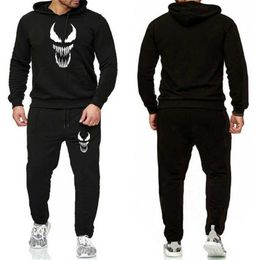 Survêtements pour hommes Hommes 2 pièces Outwear Hoodies Ensembles de costume de sport Sweats pour hommes Hauts à capuche Pantalons Deux hommes Set Vêtements Plus Size