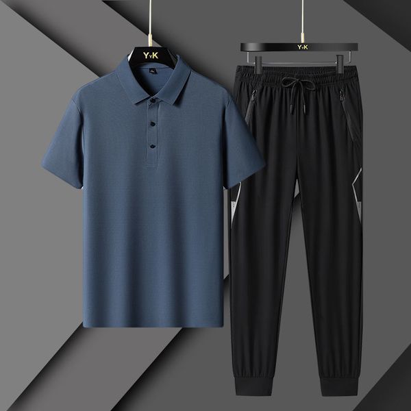 Chándales de hombre Trajes deportivos de algodón para hombre Marca de verano Tela de moda Jogging 2 piezas Conjunto Streetwear Pantalones superiores Trajes casuales masculinos B10 230720