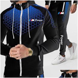 Survêtements pour hommes Mens Designer 2021 Cardigan Sportswear Suit Sweat à capuche à manches longues Ajouter Jogging 2Piece Fitness Running Drop Delivery App Dhlwi