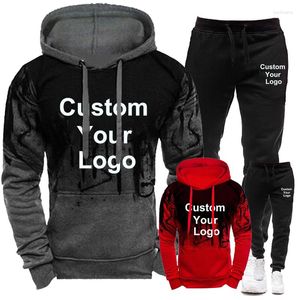 Tracksuits voor heren Mens Fashion Custom Your Logo Camouflage Pullover hoodie en Sweatpant Tracksuit Jogging Suits